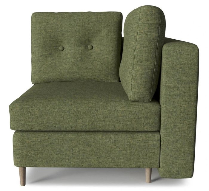 Модуль угловой сектор Белфаст оливкового цвета - лучшие Интерьерные кресла в INMYROOM