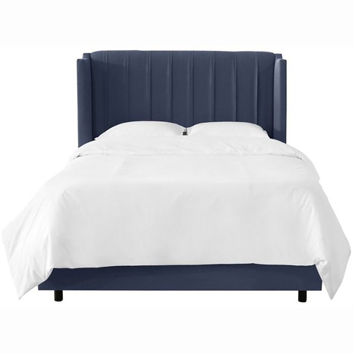 Кровать Margo Wingback темно-синего цвета 180x200 