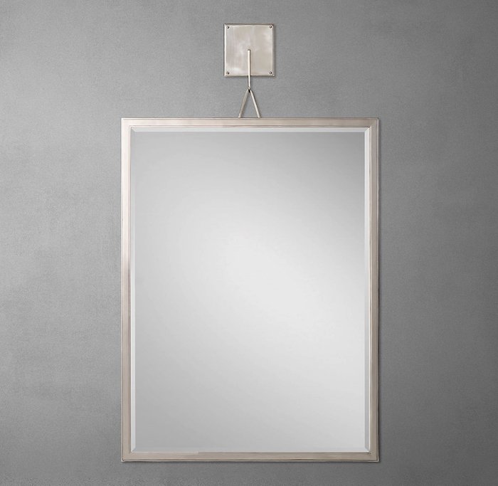 Металлическое настенное зеркало Icon 105x150 латунного цвета  - лучшие Настенные зеркала в INMYROOM