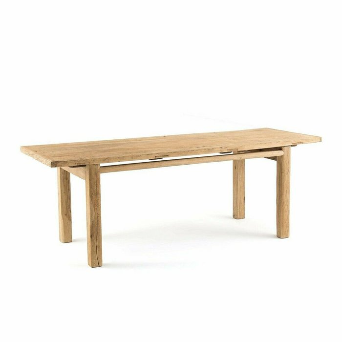 Стол обеденный из массива вяза вторичной переработки Sumiko бежевого цвета - купить Обеденные столы по цене 138709.0