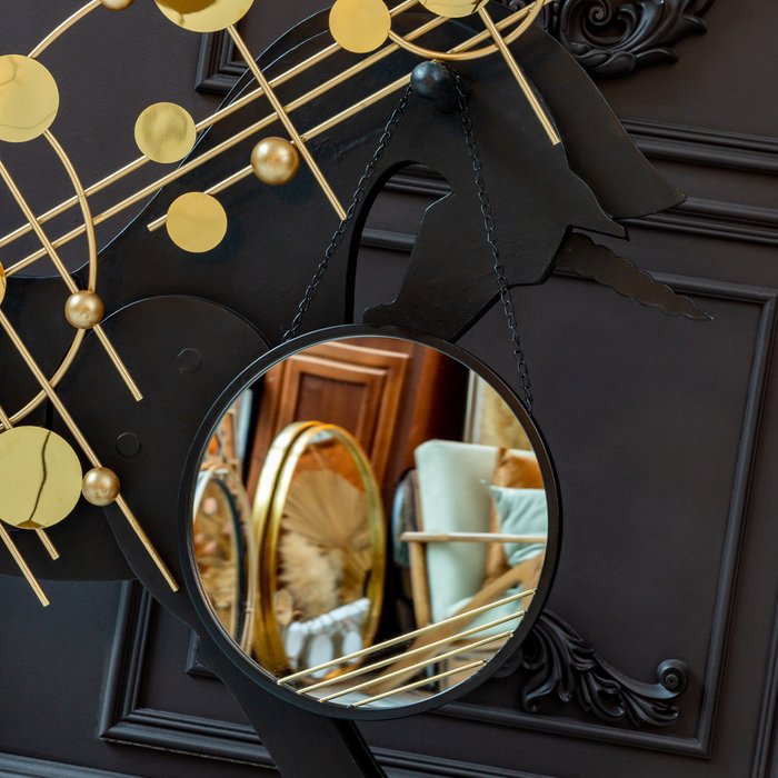Зеркало настенное Тильда черного цвета - лучшие Настенные зеркала в INMYROOM