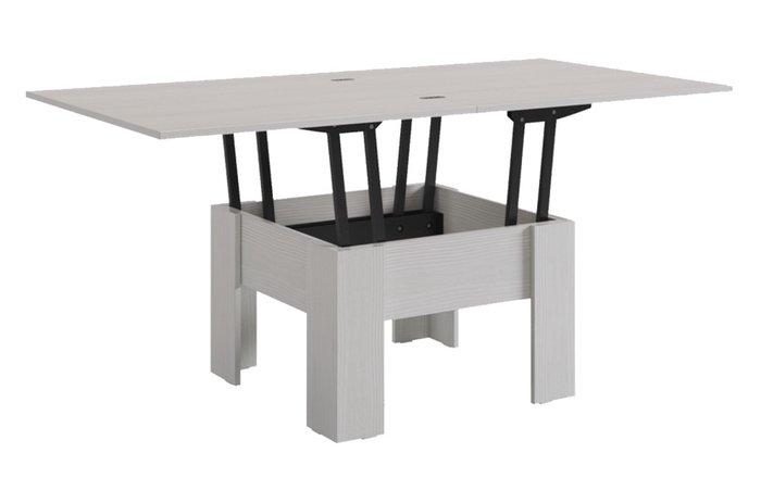 Журнальный стол-трансформер Секрет бело-серого цвета - купить Журнальные столики по цене 13290.0
