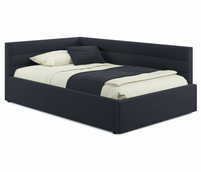 Кровать Aura 120х200 черного цвета с подъемным механизмом Кровать Aura 120х200 черного цвета с подъемным механизмом