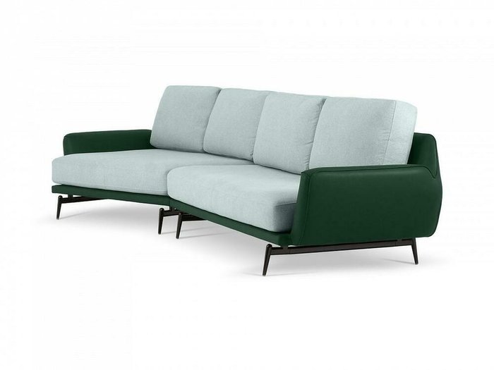 Угловой диван Ispani бирюзово-зеленого цвета