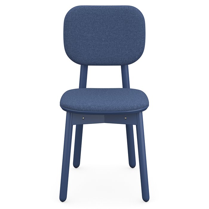 Стул Saga в обивке из рогожки синего цвета - купить Обеденные стулья по цене 28900.0