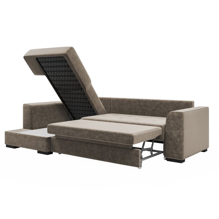 Угловой диван-кровать Монтана коричневого цвета - лучшие Угловые диваны в INMYROOM