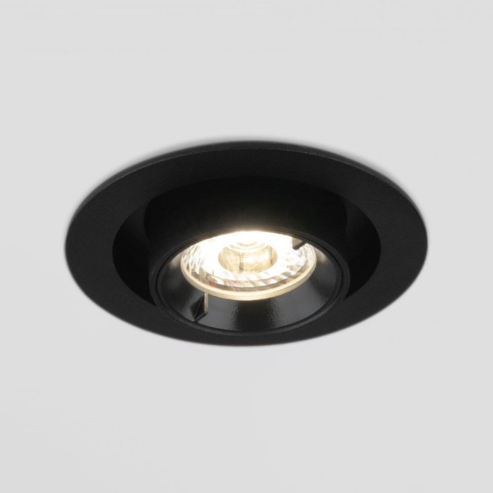 Встраиваемый точечный светодиодный светильник 9917 LED 10W 4200K черный матовый Pispa - лучшие Встраиваемые споты в INMYROOM