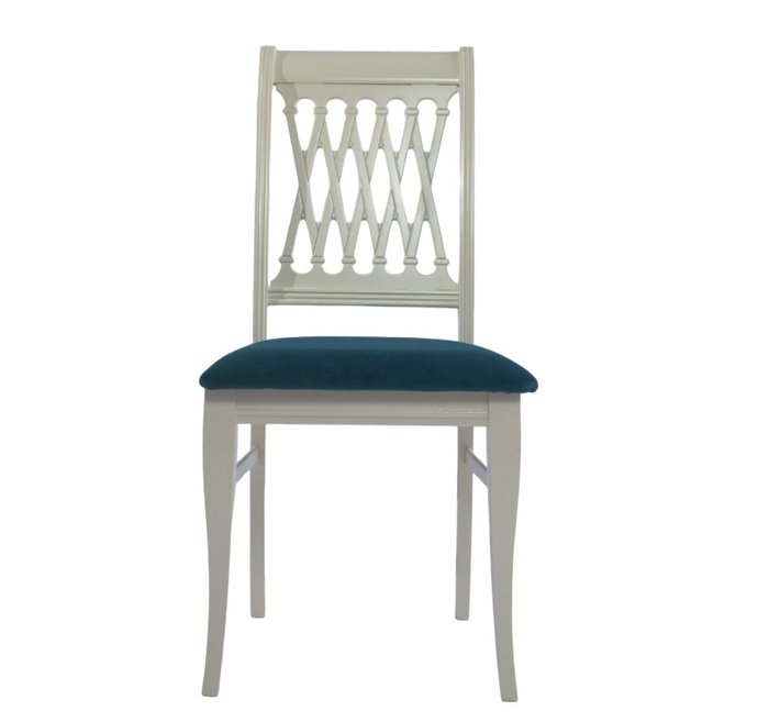Комплект из двух стульев Ричмонд зеленого цвета на основании цвета слоновой кости - купить Обеденные стулья по цене 17844.0