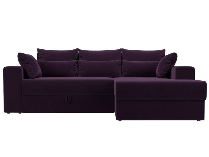 Угловой диван-кровать Мэдисон фиолетового цвета правый угол - купить Угловые диваны по цене 41990.0
