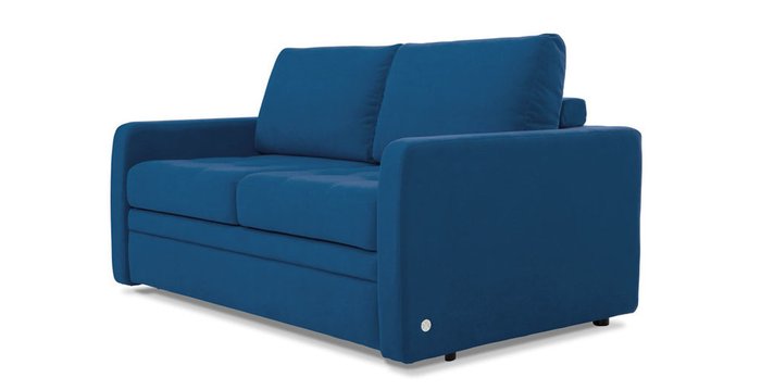 Прямой диван-кровать Бруно синего цвета  - купить Прямые диваны по цене 83334.0