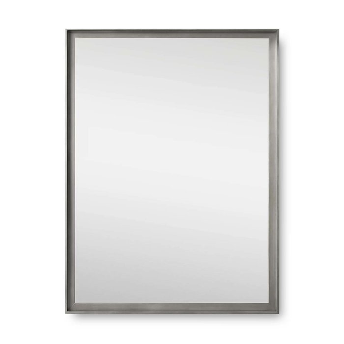 Металлическое прямоугольное зеркало Frame 105x150 серого цвета