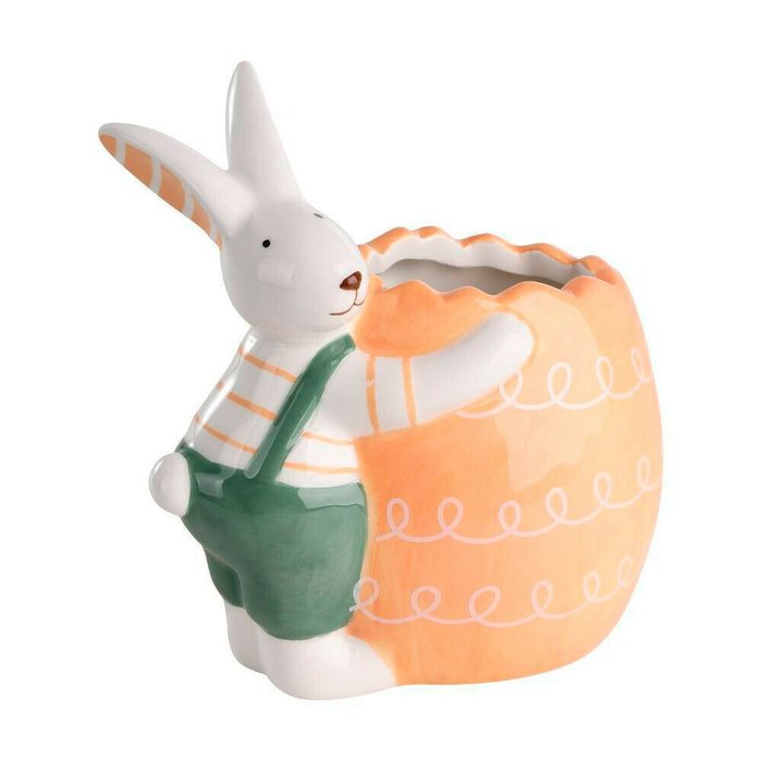 Фигурка заяц Sendayan бело-оранжевого цвета - купить Фигуры и статуэтки по цене 1190.0