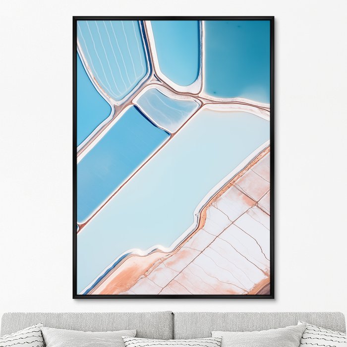 Репродукция картины Salt lakes, light blue, No 1, 2024г. - купить Картины по цене 24999.0