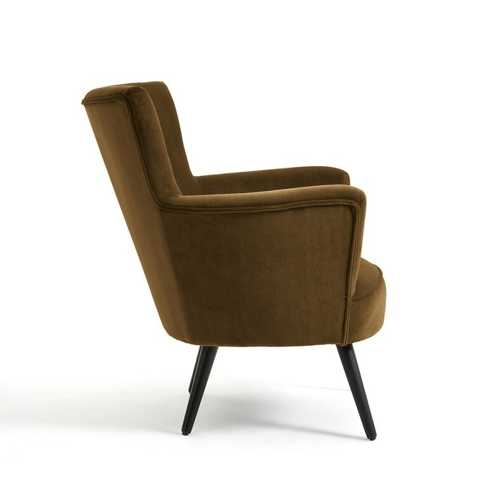 Кресло велюровое William коричневого цвета - лучшие Интерьерные кресла в INMYROOM