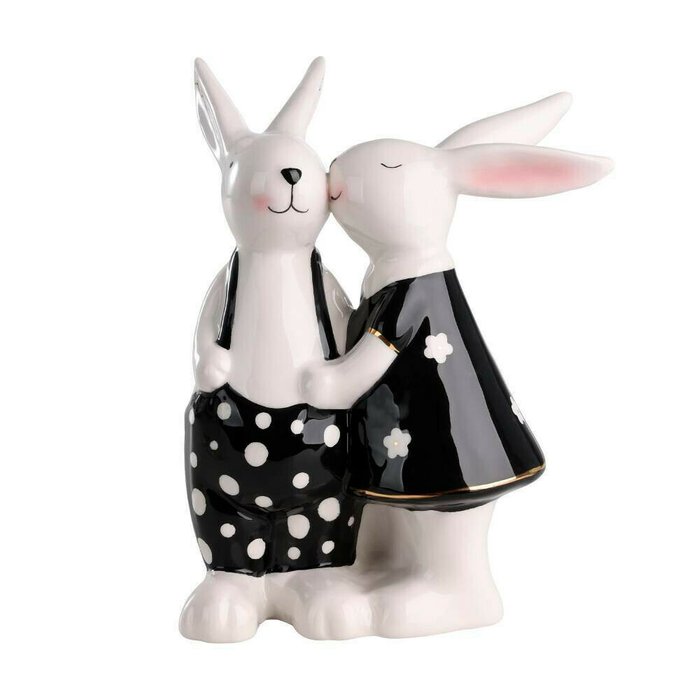 Фигурка заяц Landjut черно-белого цвета - купить Фигуры и статуэтки по цене 2190.0