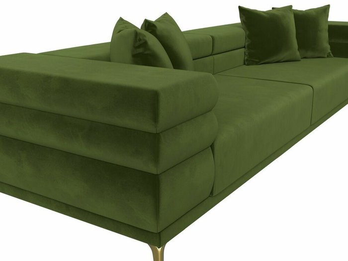 Прямой диван-кровать Лига 021 зеленого цвета  - лучшие Прямые диваны в INMYROOM