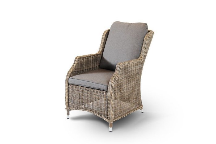 Плетеный стул Неаполь серо-соломенного цвета - купить Садовые кресла по цене 41008.0