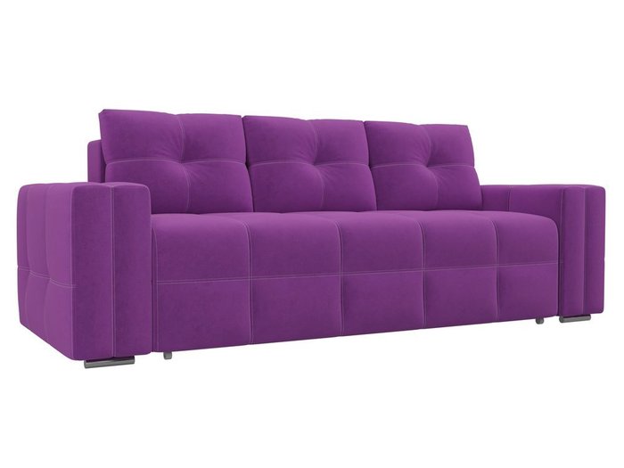 Прямой диван-кровать Леос фиолетового цвета