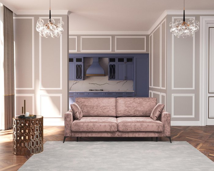 Диван-кровать Наоми розового цвета - лучшие Прямые диваны в INMYROOM