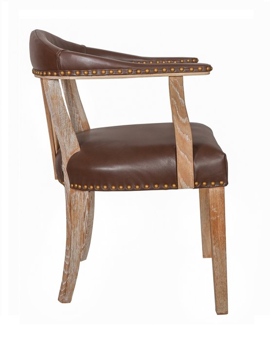 Стул Tanner genuine leather с подлокотниками  - лучшие Обеденные стулья в INMYROOM