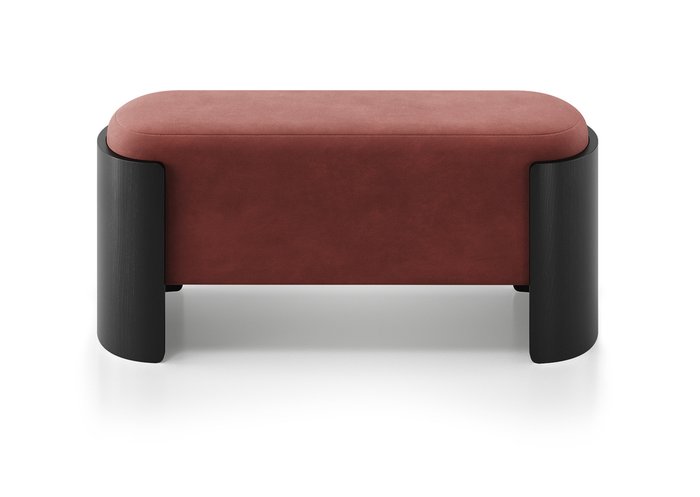 Банкетка Lagom 100 бордово-черного цвета