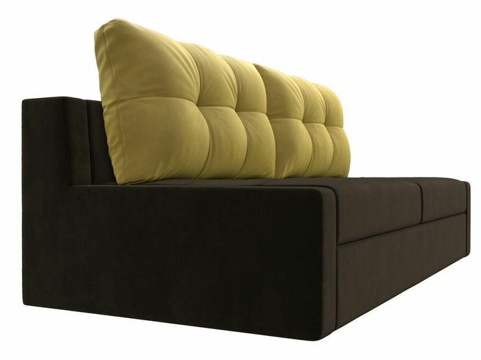 Прямой диван-кровать Мартин желто-коричневого цвета - лучшие Прямые диваны в INMYROOM