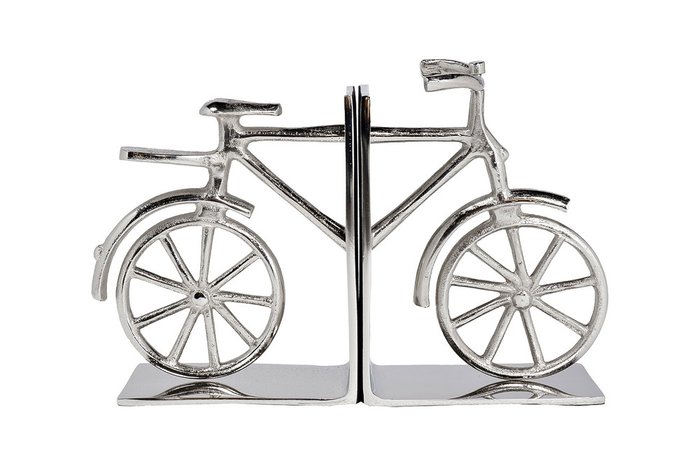 Набор из двух держателей для книг Велосипед цвета хром - купить Фигуры и статуэтки по цене 5600.0