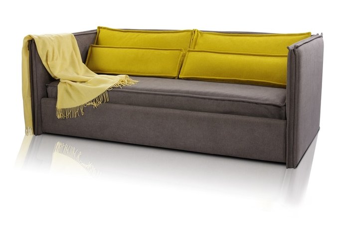 Диван-кровать Solo V3 190х100 серо-коричневого цвета с ортопедической решеткой - купить Прямые диваны по цене 129994.0