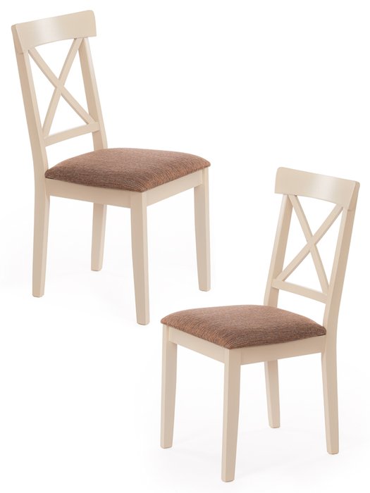 Комплект из двух стульев Гольфи бежевого цвета