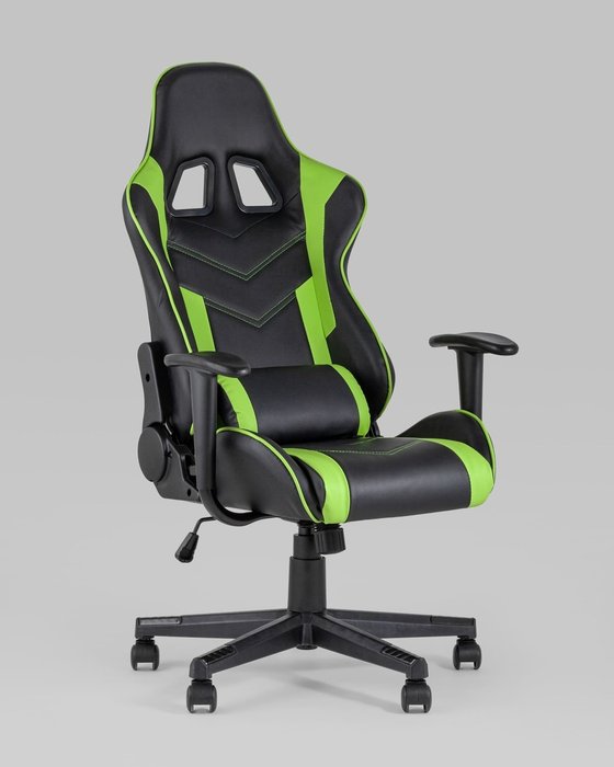 Кресло игровое Top Chairs Impala черно-зеленого цвета - купить Офисные кресла по цене 7990.0