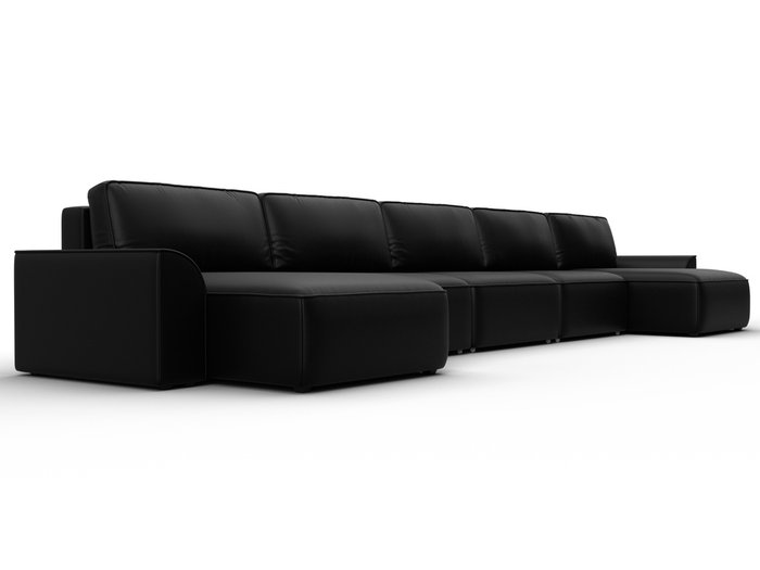 Угловой диван кровать Лига-048 МегаЛонг черного цвета (экокожа) - лучшие Угловые диваны в INMYROOM Угловой диван кровать Лига-048 МегаЛонг черного цвета (экокожа) - лучшие Угловые диваны в INMYROOM
