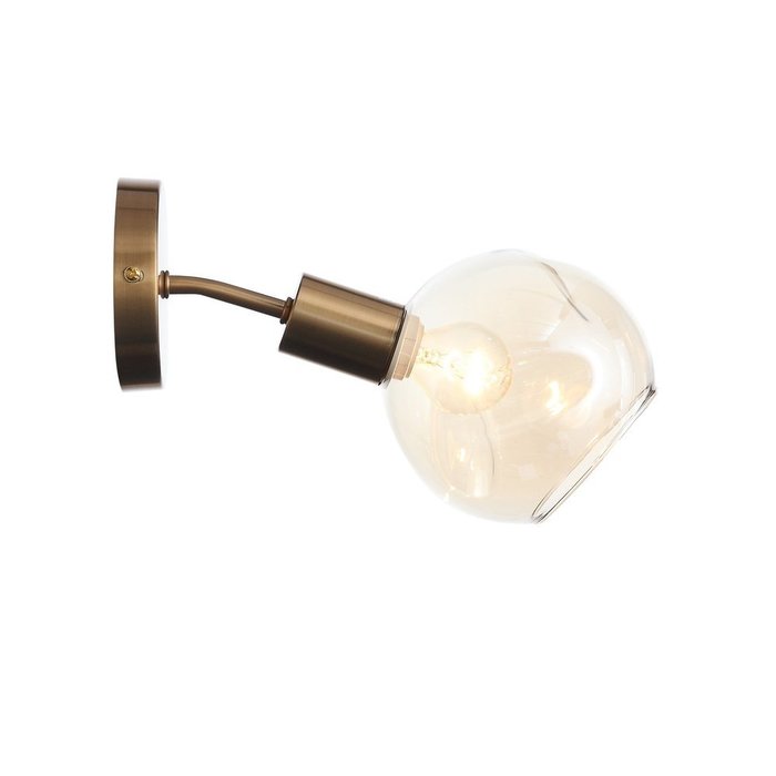  Светильник настенный Gentore с янтарным плафоном - купить Бра и настенные светильники по цене 2440.0