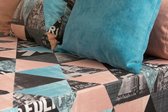 Бескаркасный диван-кровать Duble Стайл бирюзового цвета - лучшие Бескаркасная мебель в INMYROOM