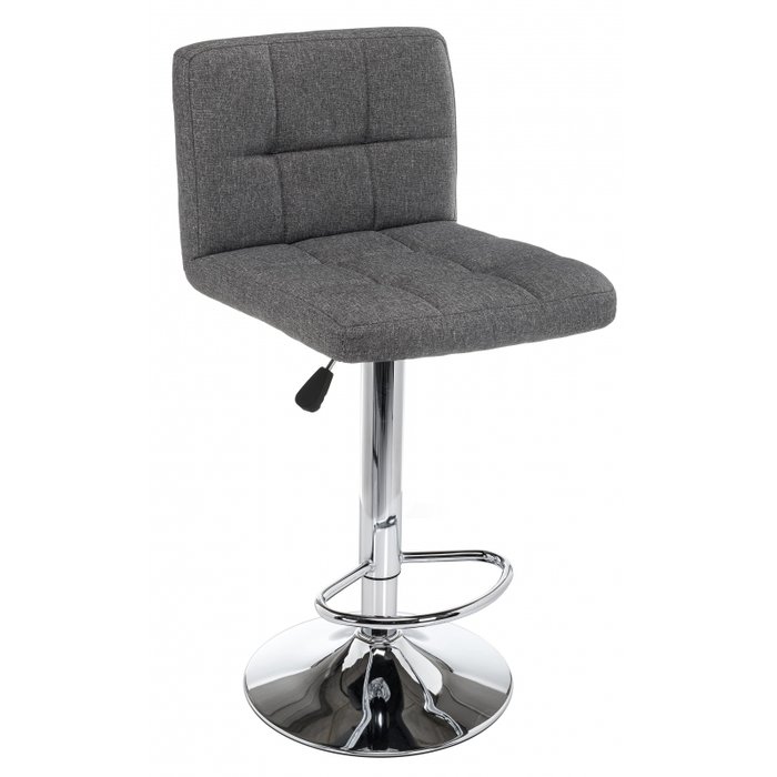 Барный стул Paskal grey fabric серого цвета