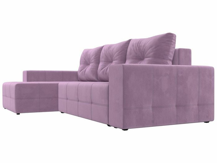 Угловой диван-кровать Перри сиреневого цвета левый угол - лучшие Угловые диваны в INMYROOM