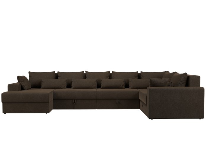Угловой диван-кровать Мэдисон темно-коричневого цвета  - купить Угловые диваны по цене 79990.0