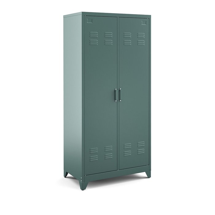 Шкаф с дверками из металла Hiba зеленого цвета - купить Шкафы распашные по цене 36130.0