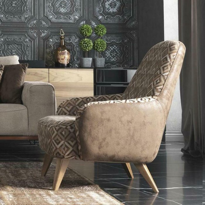 Кресло Анка темно-бежевого цвета - купить Интерьерные кресла по цене 45500.0