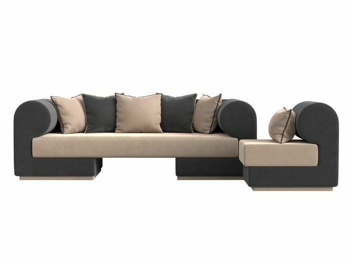 Набор мягкой мебели Кипр 2 серо-бежевого цвета - купить Комплекты мягкой мебели по цене 75998.0
