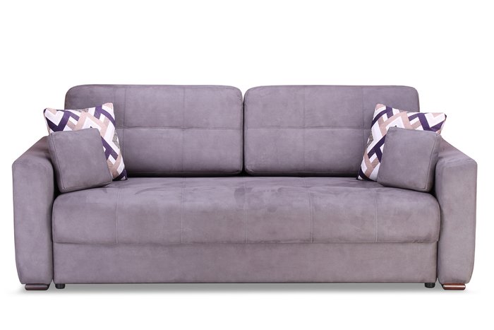 Прямой диван-кровать Фреско Оптима серого цвета - купить Прямые диваны по цене 88640.0