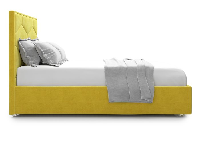 Кровать Premium Milana 4 140х200 желтого цвета с подъемным механизмом - лучшие Кровати для спальни в INMYROOM