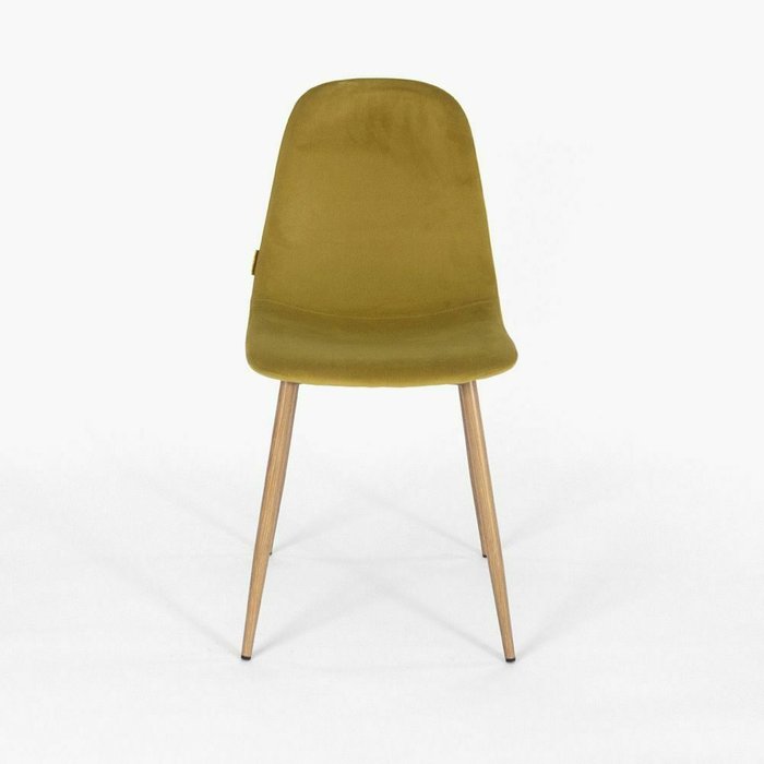 Стул бархатный Копенгаген горчичного цвета - купить Обеденные стулья по цене 4400.0