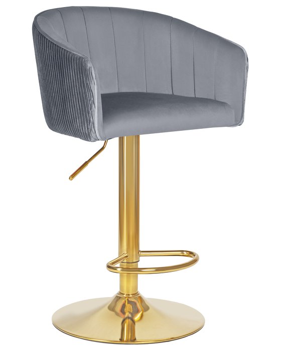 Барный стул Darcy Shiny серо-золотого цвета 