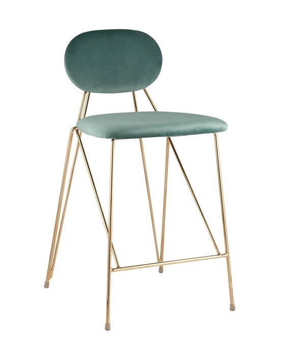 Полубарный стул Элис мятно-зеленого цвета