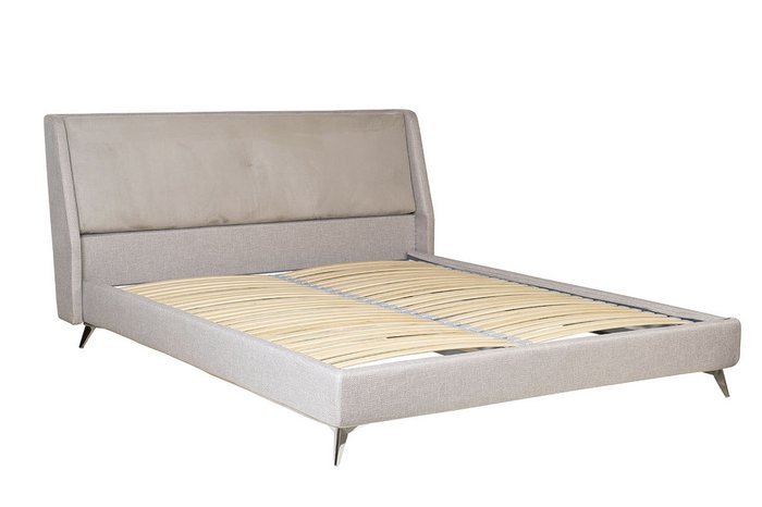 Кровать Michelle 160х200 серого цвета   нет вгх - купить Кровати для спальни по цене 126800.0