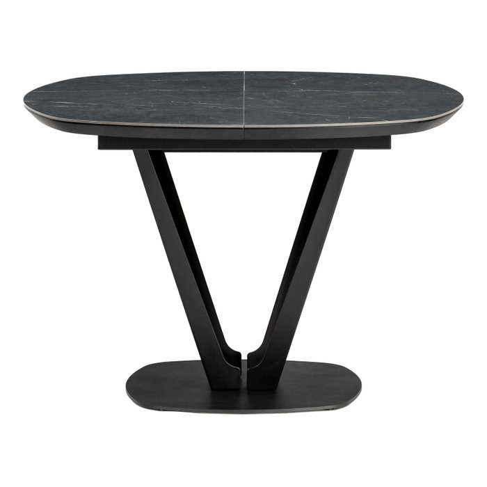 Раздвижной обеденный стол Азраун черного цвета - купить Обеденные столы по цене 68890.0