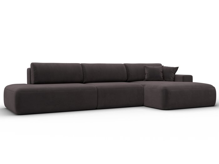Угловой диван-кровать Лига 036 Модерн Лонг темно-коричневого цвета правый угол Угловой диван-кровать Лига 036 Модерн Лонг темно-коричневого цвета правый угол