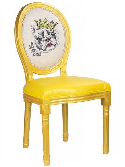 Стул Французский бульдог желтого цвета - купить Обеденные стулья по цене 22560.0