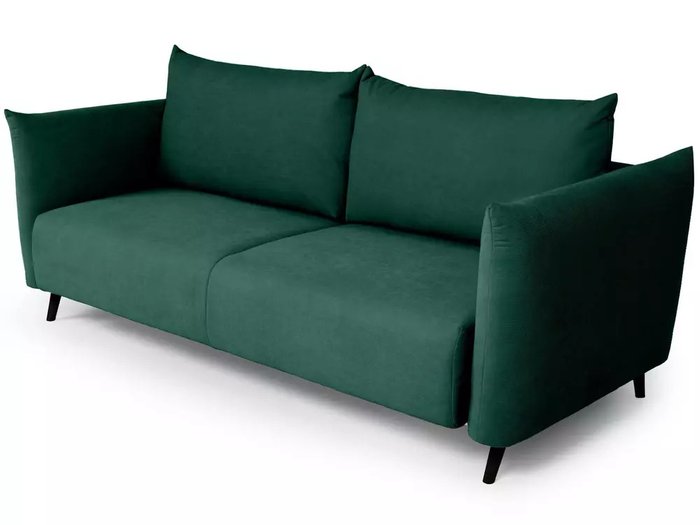 Диван-кровать Menfi темно-зеленого цвета с черными ножками - купить Прямые диваны по цене 111960.0