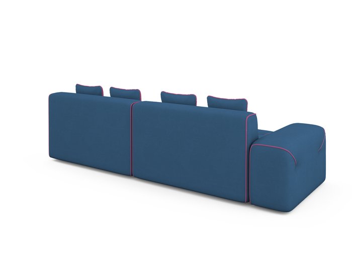 Угловой Диван-кровать Portu правый синего цвета - лучшие Угловые диваны в INMYROOM